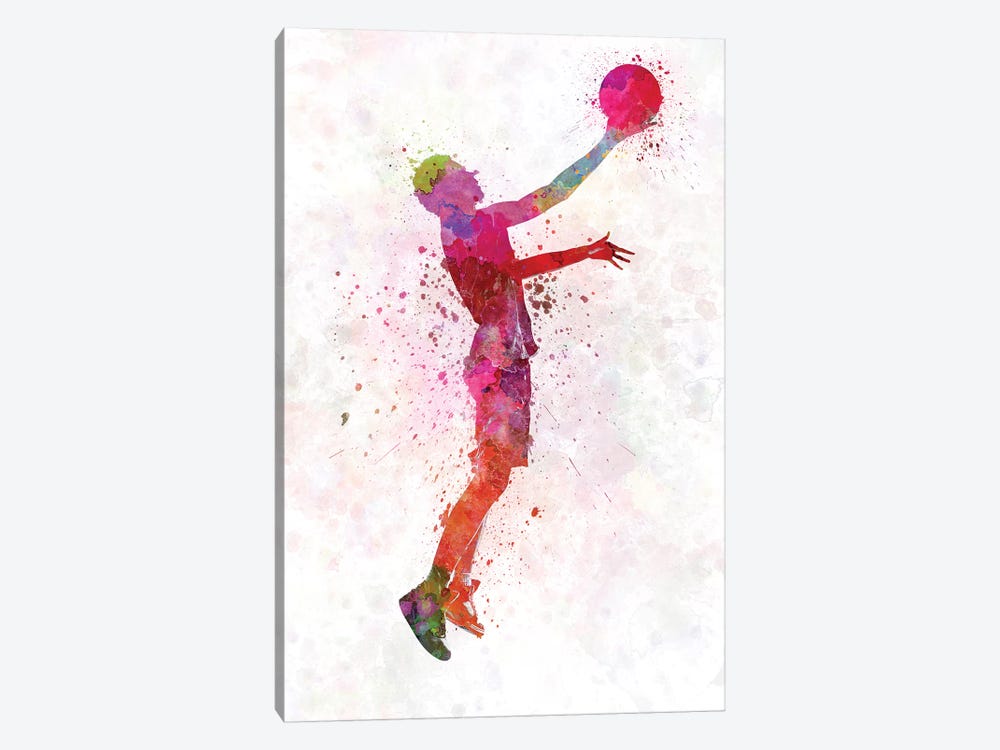 Young Man Basketball Player I by Paul Rommer 1-piece Canvas Artwork