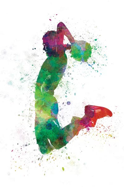 Paul Rommer: Young Man Basketball Player Dunking II by Paul Rommer