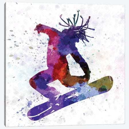 Young Snowboarder Canvas Print #PUR859} by Paul Rommer Canvas Print