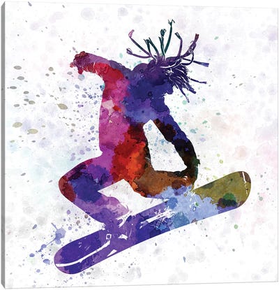 Young Snowboarder Canvas Art Print