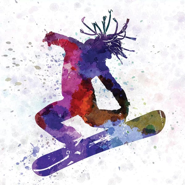 Kids Sports Art: Young Snowboarder by Paul Rommer