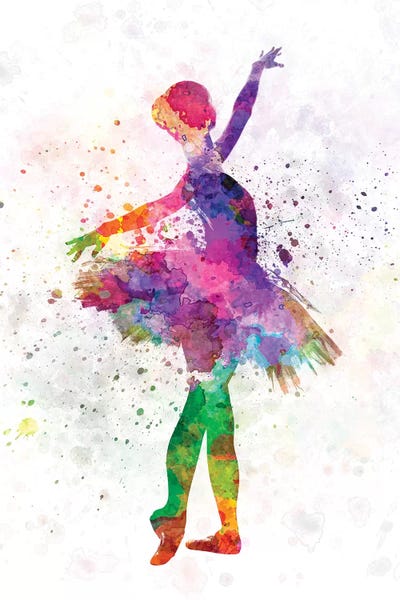 Young Woman Ballerina Ballet Dancer Dancing With Tutu by Paul Rommer canvas print