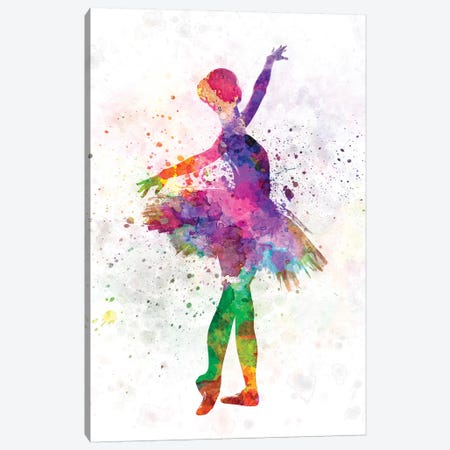 Young Woman Ballerina Ballet Dancer Dancing With Tutu Canvas Print #PUR862} by Paul Rommer Canvas Artwork