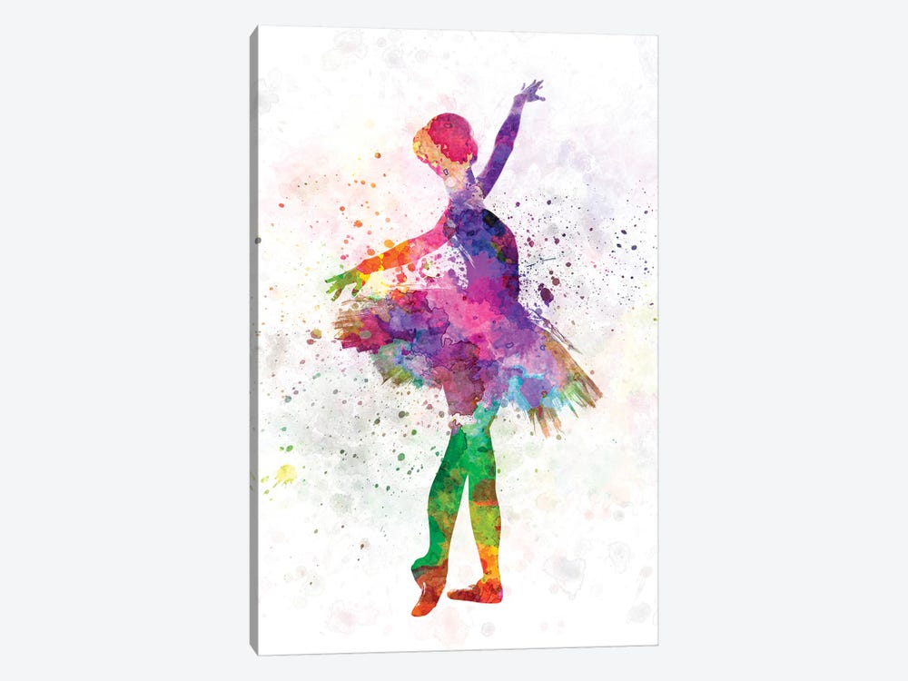 Young Woman Ballerina Ballet Dancer Dancing With Tutu by Paul Rommer 1-piece Canvas Artwork