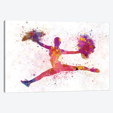 Young Woman Cheerleader I Canvas Print #PUR868} by Paul Rommer Canvas Art