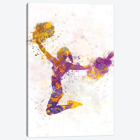 Young Woman Cheerleader III Canvas Print #PUR870} by Paul Rommer Canvas Print