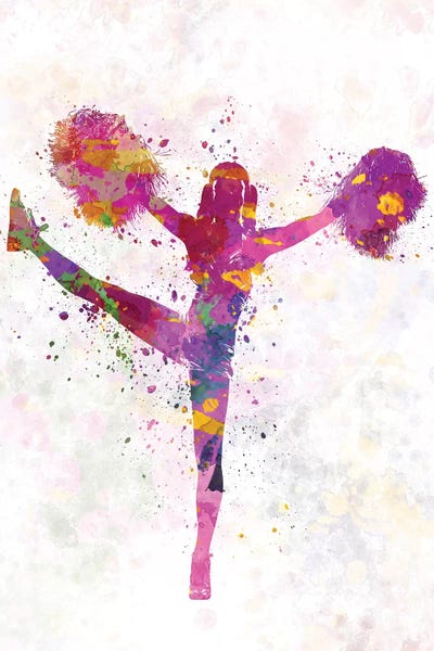 Young Woman Cheerleader IV by Paul Rommer framed canvas print