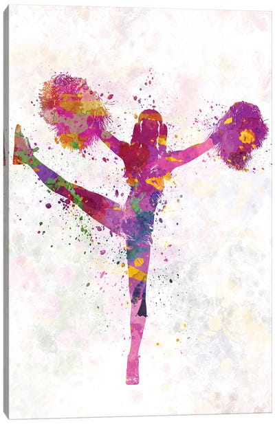 Young Woman Cheerleader IV Canvas Art Print - Paul Rommer