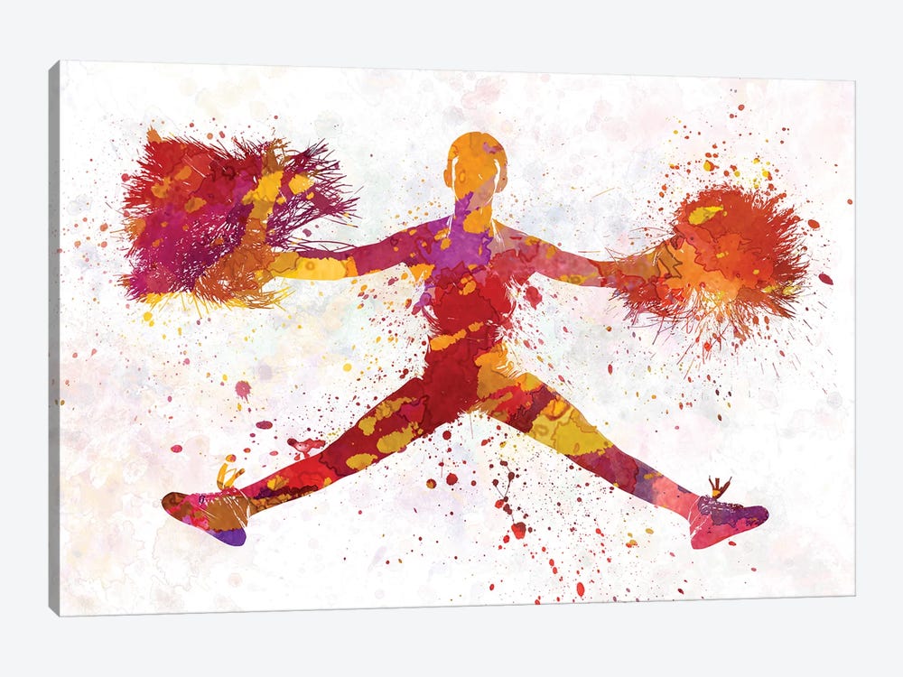 Young Woman Cheerleader V by Paul Rommer 1-piece Art Print