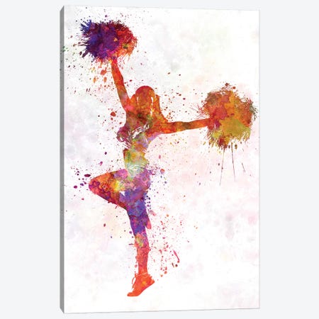 Young Woman Cheerleader VI Canvas Print #PUR873} by Paul Rommer Canvas Art Print