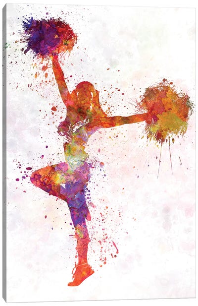 Young Woman Cheerleader VI Canvas Art Print - Paul Rommer