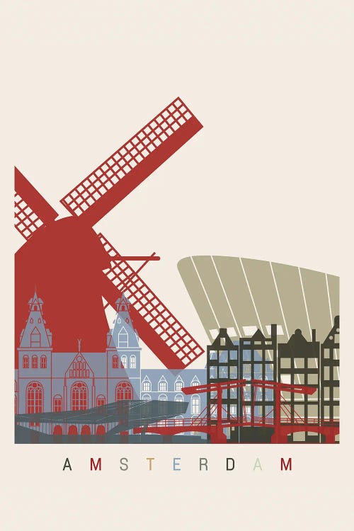 Amsterdam Skyline Poster