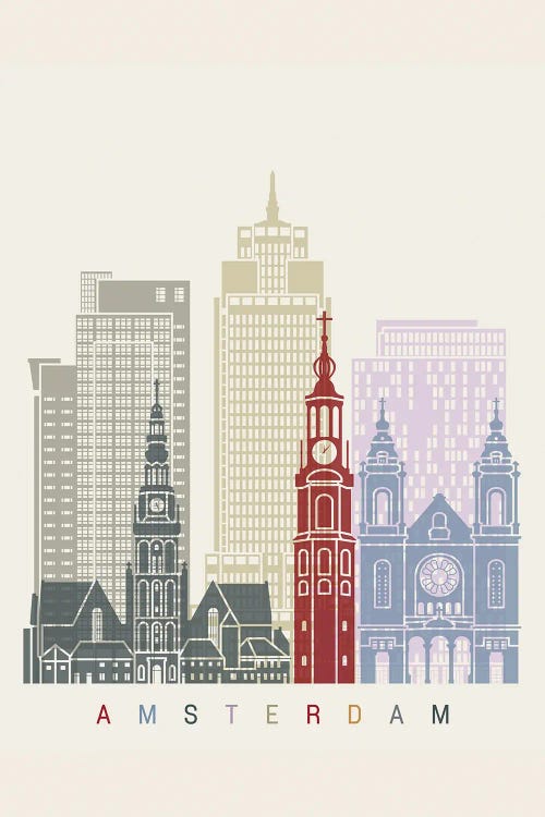 Amsterdam II Skyline Poster