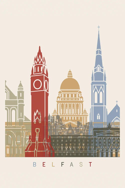 Belfast Skyline Poster