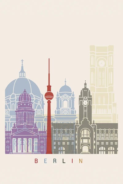 Berlin: Berlín Skyline Poster II by Paul Rommer