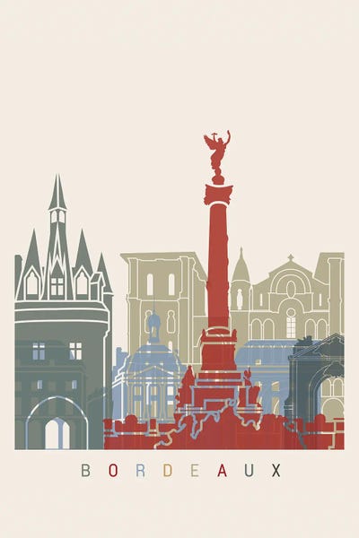 Nouvelle-Aquitaine: Bordeaux Skyline Poster by Paul Rommer