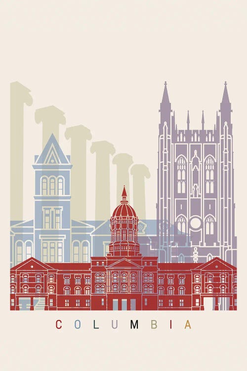 Columbia Skyline Poster