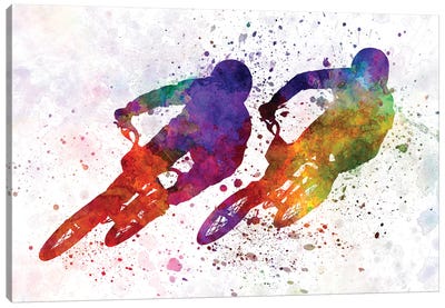 BMX Race II Canvas Art Print - Extreme Sports