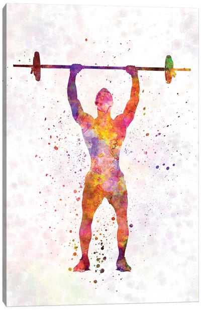 Body Buiding Man Canvas Art Print - Fitness Art