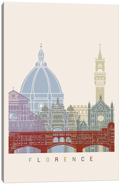 Florence Skyline Poster Canvas Art Print - Florence Art