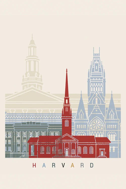 Harvard Skyline Poster