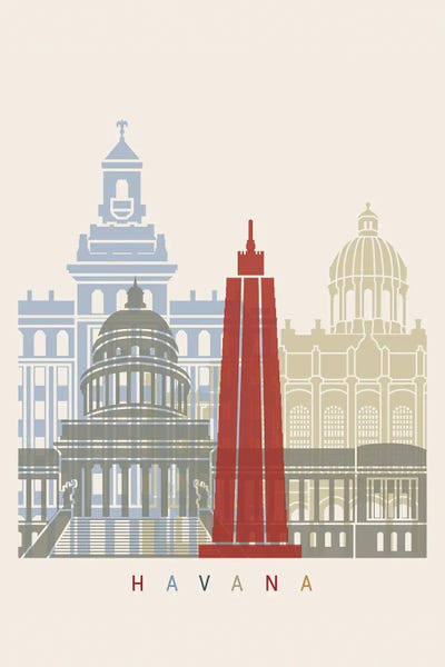 Cuba: Havana Skyline Poster by Paul Rommer