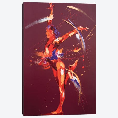 Gymnast Eight, 2011 (oil on canvas) Canvas Print #PWA24} by Penny Warden Art Print