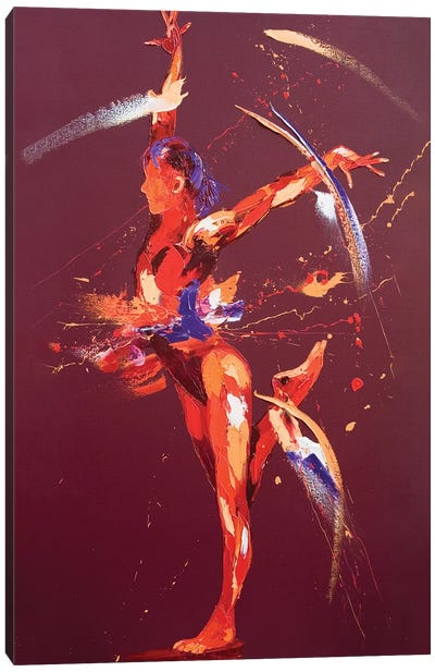 Gymnast Eight, 2011 (oil on canvas) Canvas Art Print - Penny Warden