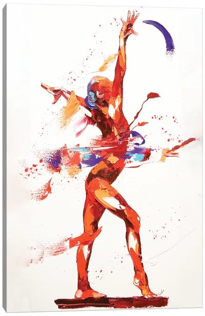 Gymnast Four, 2010 (oil on canvas) Canvas Art Print - Penny Warden
