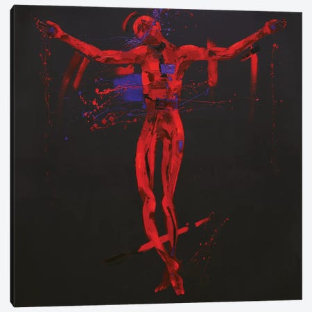 Jesus Dies on the Cross - Station 12 (oil on canvas) Canvas Print #PWA38} by Penny Warden Art Print