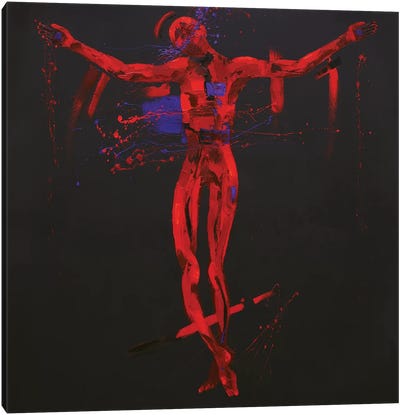 Jesus Dies on the Cross - Station 12 (oil on canvas) Canvas Art Print - Penny Warden