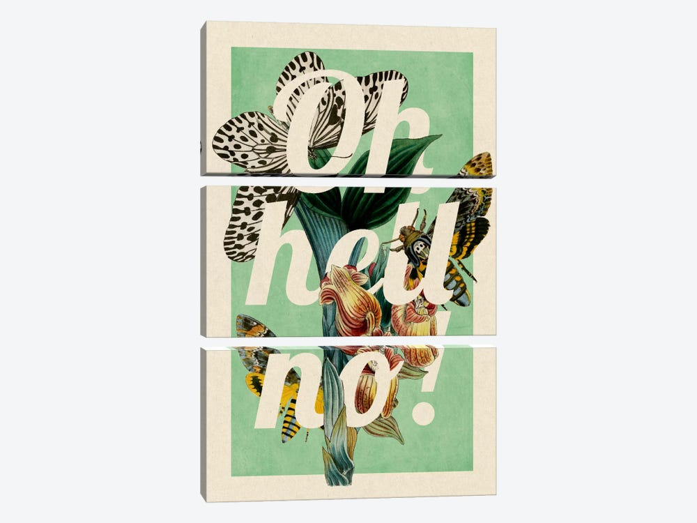 Oh Hell No! by 5by5collective 3-piece Art Print