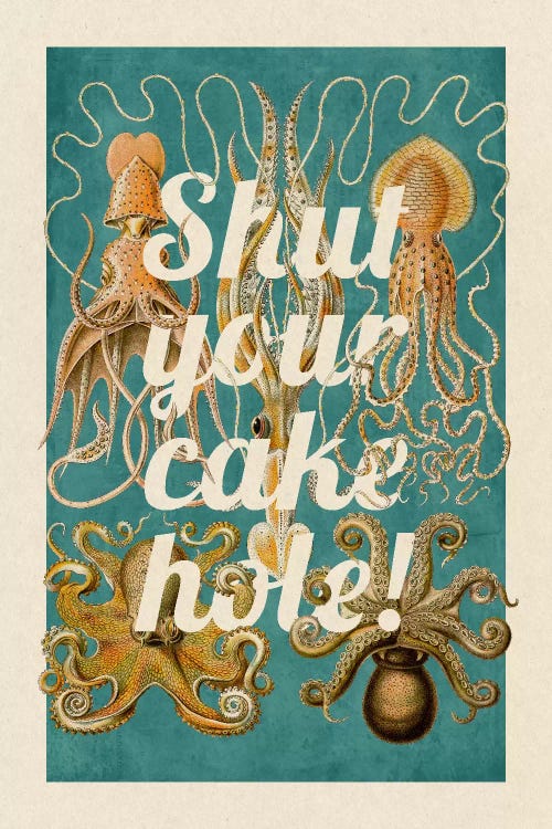 Shut Your Cake Hole by 5by5collective wall art