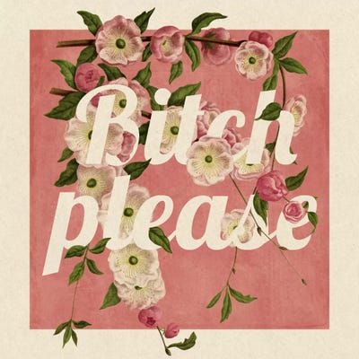 Bitch Please #2 by 5by5collective framed canvas print