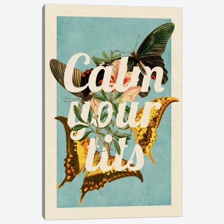 Calm Your Tits Canvas Print #PWDS5} by 5by5collective Canvas Artwork