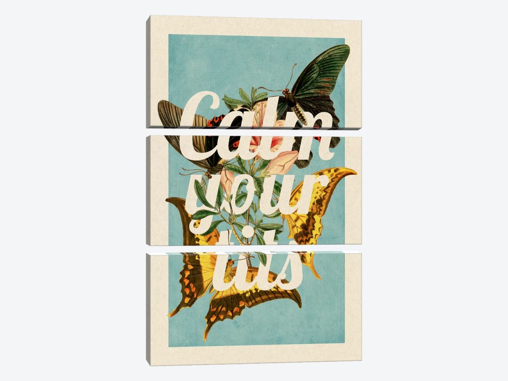 Calm Your Tits by 5by5collective 3-piece Art Print