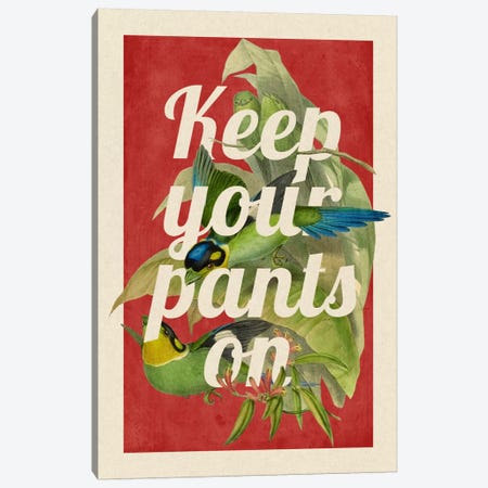 Keep Your Pants On Canvas Print #PWDS9} by 5by5collective Art Print