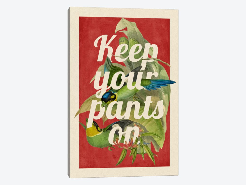 Keep Your Pants On by 5by5collective 1-piece Canvas Art Print