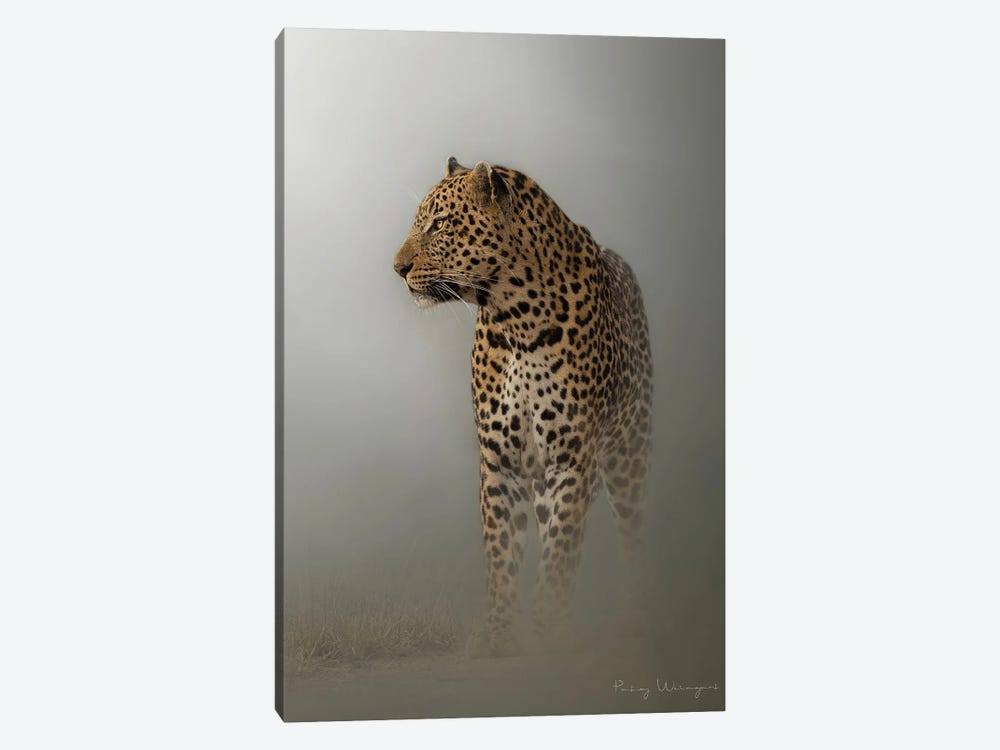 Misty Moring Leopard by Patsy Weingart 1-piece Canvas Print