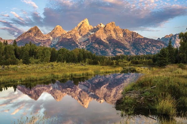 Large Photography - Canvas Prints: Teton Reflection by Patsy Weingart