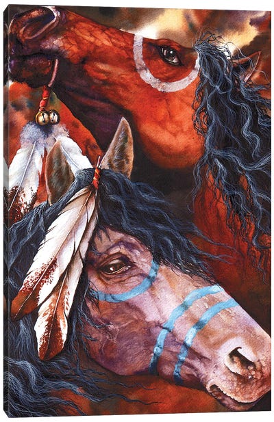 Something In The Air Canvas Art Print - Indigenous & Native American Culture
