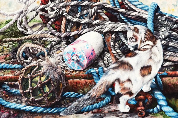 Intricate Watercolors: Tangled Up In Blue by Peter Williams