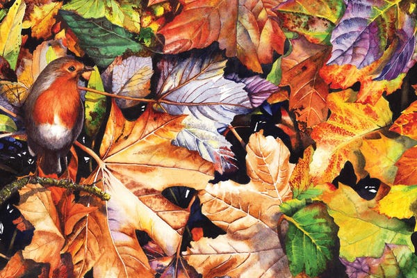 Intricate Watercolors: Autumn Blaze by Peter Williams