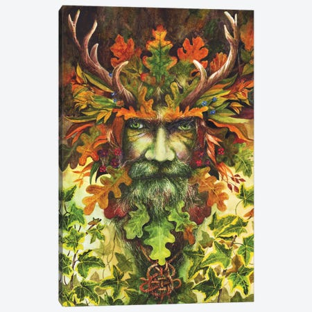 The Green Man Canvas Print #PWI170} by Peter Williams Canvas Artwork