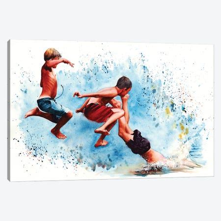 Splash Canvas Print #PWI185} by Peter Williams Canvas Art