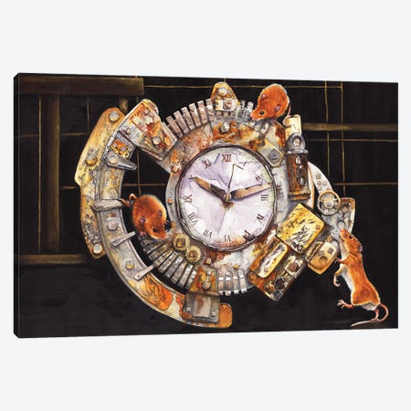 Hickory Dickory Dock Canvas Print #PWI186} by Peter Williams Canvas Artwork