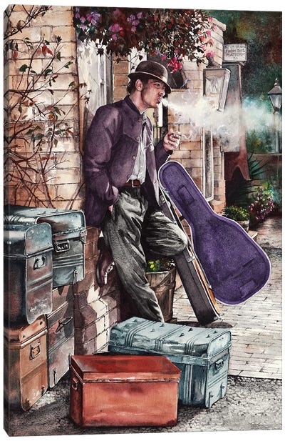 Travelling Man Canvas Art Print - Peter Williams