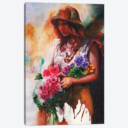 Flower Girl Canvas Print #PWI196} by Peter Williams Canvas Print