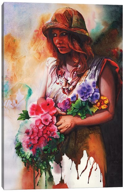 Flower Girl Canvas Art Print - Peter Williams