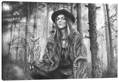 Black Magic Woman Canvas Art Print - Witch Art